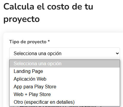 Tipo de proyecto